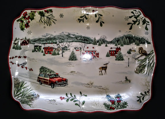 LARGE HOLIDAY SERVING PLATTER